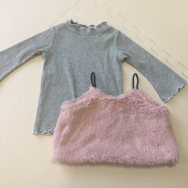 F.O.KIDS(エフオーキッズ)のapres les cours ファー キャミ ビスチェ トップス セット キッズ/ベビー/マタニティのベビー服(~85cm)(シャツ/カットソー)の商品写真