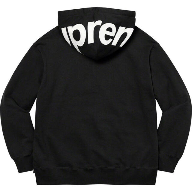 パーカーsupreme contrast hooded sweatshirt 黒 M