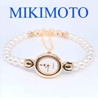 ミキモト(MIKIMOTO)のミキモト パールブレスレット 腕時計 ゴールド 1E20-3030 あこや真珠(腕時計)