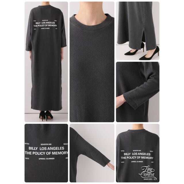 BILLY ロングワンピースMILITARY THERMAL DRESS グレー 8