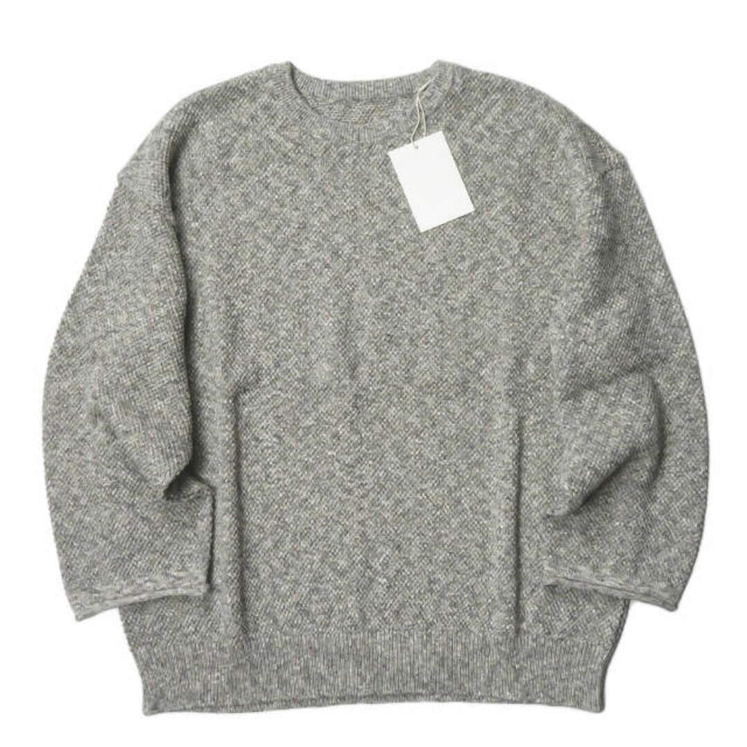 約59cm袖丈crepuscule クレプスキュール 20SS 日本製 multicolor moss stitch マルチカラー鹿の子編み クルーネックニット 2001-003 1 BEIGE セーター 長袖 プルオーバー トップス【新古品】【crepuscule】