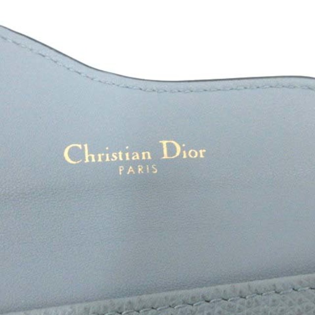 Christian Dior(クリスチャンディオール)のクリスチャンディオール カードケース 名刺入れ サドル型 コンパクト ブルー レディースのファッション小物(名刺入れ/定期入れ)の商品写真