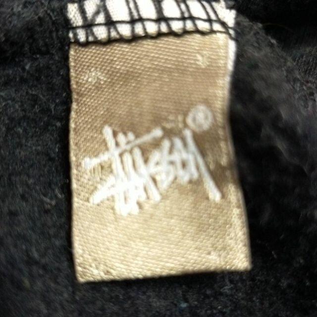 STUSSY(ステューシー)の【ユニセックス古着】STUSSYステューシープリント刺繍スウェットスエット　黒 メンズのトップス(スウェット)の商品写真