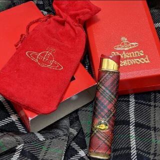 ヴィヴィアンウエストウッド(Vivienne Westwood)のレッドマックチェック　赤箱　ライター　備品完品　ヴィヴィアン(タバコグッズ)