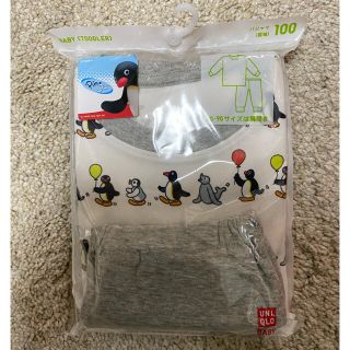 ユニクロ(UNIQLO)の新品・未使用　ユニクロ　ピングー　パジャマ　グレー　100(パジャマ)