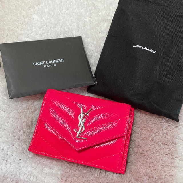 Yves Saint Laurent イヴサンローラン 三つ折り財布 ミニ財布