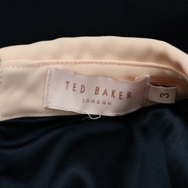 TED BAKER(テッドベイカー)のテッドベーカー ワンピース リボン ミモレ ロング 半袖 紫 紺 レディースのワンピース(ロングワンピース/マキシワンピース)の商品写真