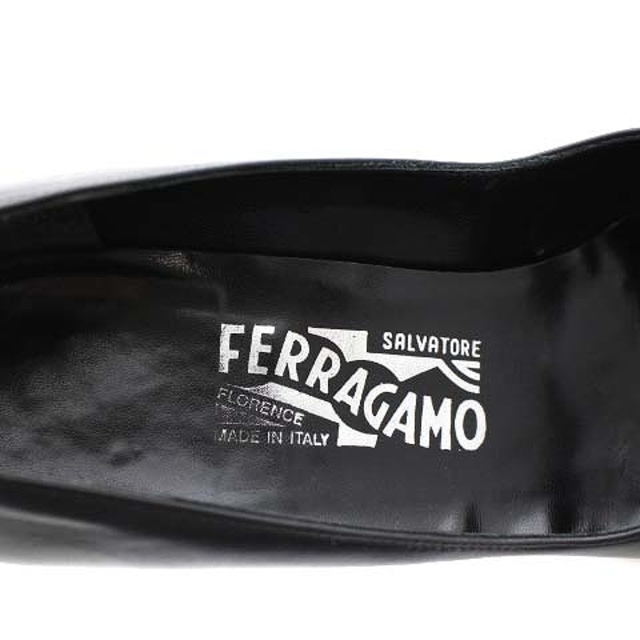 Salvatore Ferragamo(サルヴァトーレフェラガモ)のサルヴァトーレフェラガモ パンプス ヒール 5.5 22.5cm 黒M レディースの靴/シューズ(ハイヒール/パンプス)の商品写真