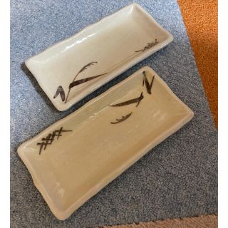 瀬戸志野焼き　　長皿　二枚セット　作家もの(陶芸)