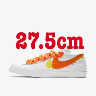 ナイキ(NIKE)のnike sacai blazer low magma orange 27.5(スニーカー)