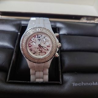 テクノマリーン(TechnoMarine)の☆テクノマリーン 珍品❦男女兼用 ダイヤ×セラミック クロノグラフ☆(腕時計)