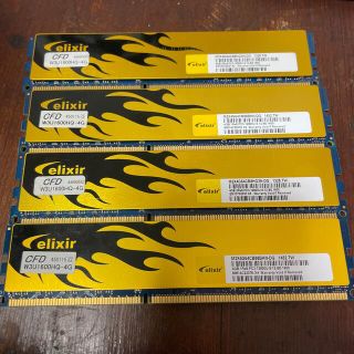 エリクシール(ELIXIR)のCFD elixir DDR3-1600 4GB 4枚(PCパーツ)