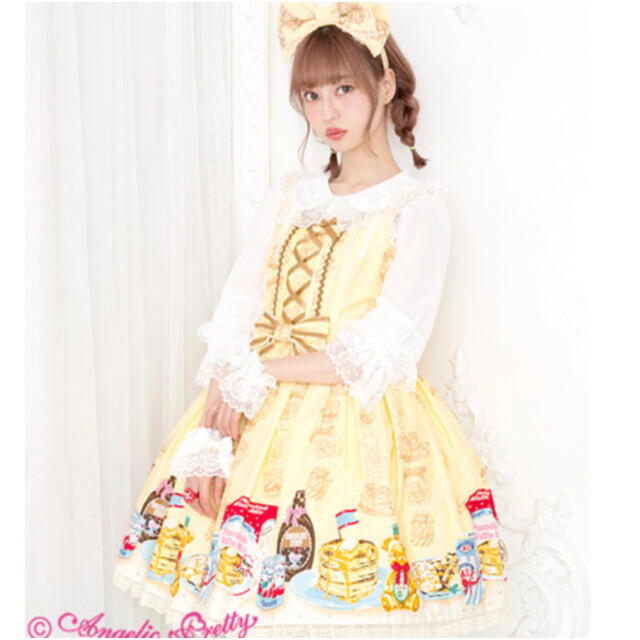 Angelic Pretty ハニーケーキ JSK＋カチューシャセット イエロー