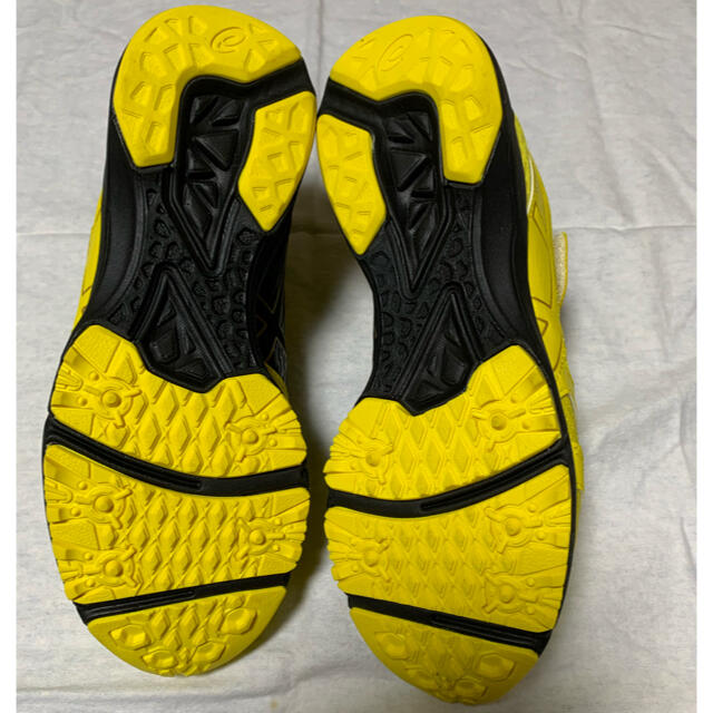 asics(アシックス)の23.5cm アシックス スニーカー　イエロー　黄色 キッズ/ベビー/マタニティのキッズ靴/シューズ(15cm~)(スニーカー)の商品写真