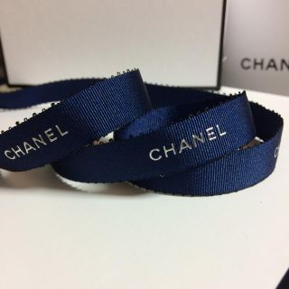 シャネル(CHANEL)のSale！CHANEL ラッピング リボン ネイビー 3m(ラッピング/包装)