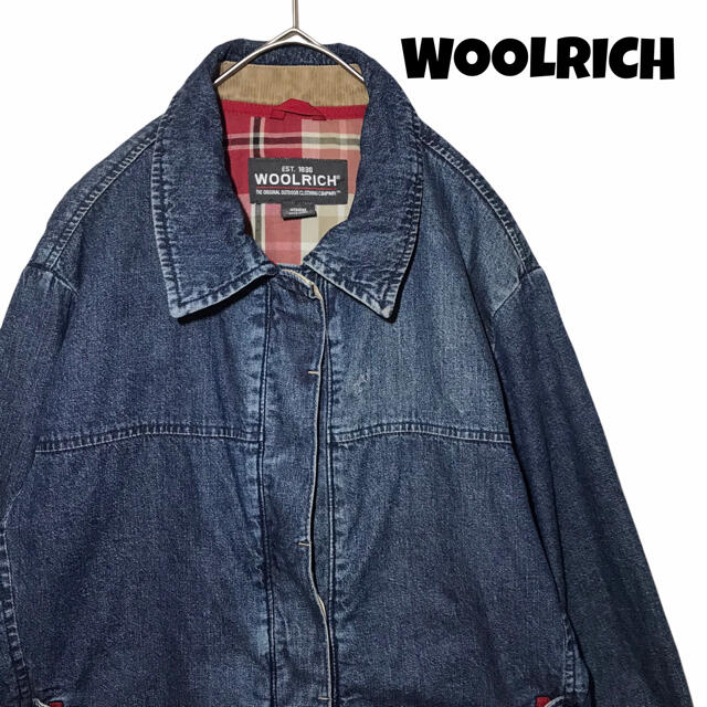 WOOLRICH(ウールリッチ)の【90s】ウールリッチ woolrich デニムジャケット ジージャンM 古着 レディースのジャケット/アウター(Gジャン/デニムジャケット)の商品写真