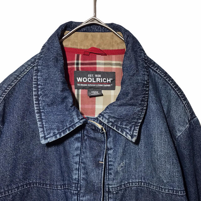 WOOLRICH(ウールリッチ)の【90s】ウールリッチ woolrich デニムジャケット ジージャンM 古着 レディースのジャケット/アウター(Gジャン/デニムジャケット)の商品写真