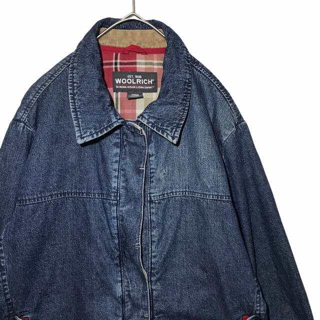 WOOLRICH(ウールリッチ)の【90s】ウールリッチ woolrich デニムジャケット ジージャンM 古着 レディースのジャケット/アウター(Gジャン/デニムジャケット)の商品写真