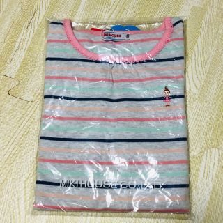 ミキハウス(mikihouse)の新品　ミキハウス  120 リーナちゃん 長袖　Tシャツ　ストライプ　ボーダー(Tシャツ/カットソー)