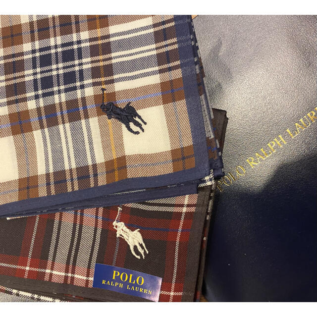 POLO RALPH LAUREN(ポロラルフローレン)の【未使用】ブランドハンカチ2点セット メンズのファッション小物(ハンカチ/ポケットチーフ)の商品写真