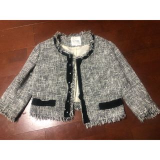 LANVIN en Bleu  ランバンオンブルー　ツイード　フリル　ジャケット