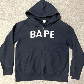 アベイシングエイプ(A BATHING APE)の旧タグ デカロゴ A BATHING APE リバースウィーブ パーカー(パーカー)