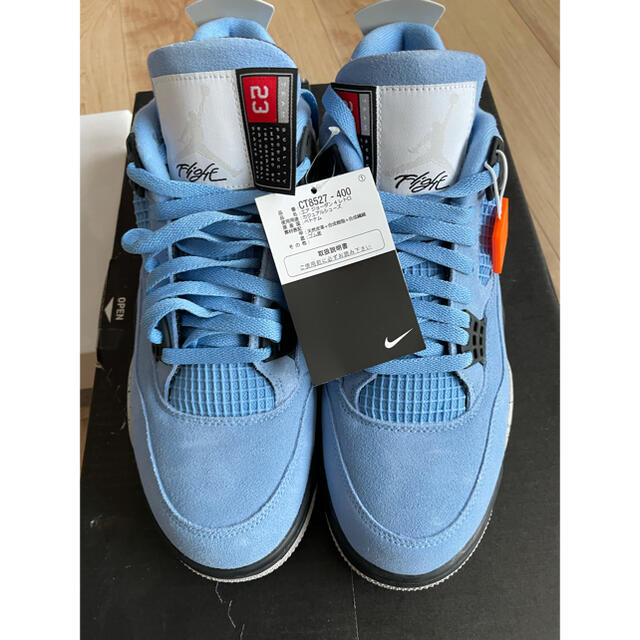 靴/シューズNIKE AIR JORDAN 4 UNIVERCITY BLUE UNK