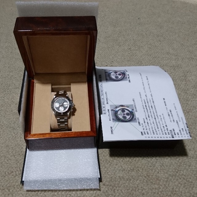 未使用 RXW SOLID DINO 7750 ポールニューマンダイヤル 黒腕時計(アナログ)