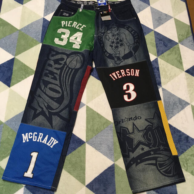 新品未使用 コムドットゆうた着用 NBA オールスター ユニフォームジーンズ