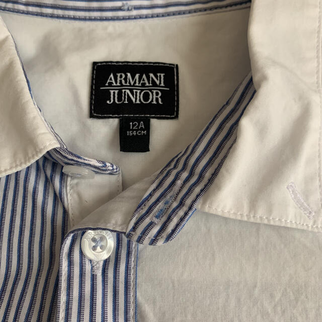 ARMANI JUNIOR(アルマーニ ジュニア)の最終値下げ！アルマーニジュニア　12A 154 半袖シャツ キッズ/ベビー/マタニティのキッズ服男の子用(90cm~)(ブラウス)の商品写真