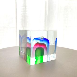 イッタラ(iittala)のNuutajarvi Cube グラスキューブ サイン、箱なし(置物)