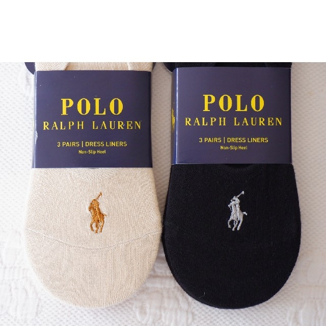 POLO RALPH LAUREN(ポロラルフローレン)のPOLO ラルフローレンのレディースのフットカバー3足✕2セット計6足【新品】 レディースのレッグウェア(ソックス)の商品写真