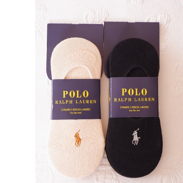 POLO RALPH LAUREN(ポロラルフローレン)のPOLO ラルフローレンのレディースのフットカバー3足✕2セット計6足【新品】 レディースのレッグウェア(ソックス)の商品写真