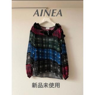 ★新品★アイネア シフォン風ブラウス(シャツ/ブラウス(長袖/七分))