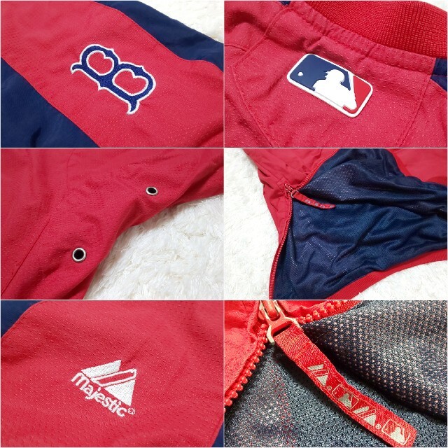 Majestic(マジェスティック)の【美品/希少】MLB レッドソックス Majestic チームジャージ 刺繍ロゴ メンズのトップス(ジャージ)の商品写真