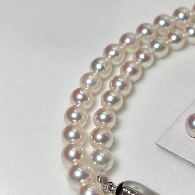 あこや真珠ネックレス5.0-5.5mmペア付きトップ品質新品ケース付き レディースのアクセサリー(ネックレス)の商品写真