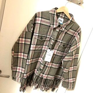 ザラ(ZARA)の新品タグ付きzara ウール混　チェック シャツジャケット(その他)