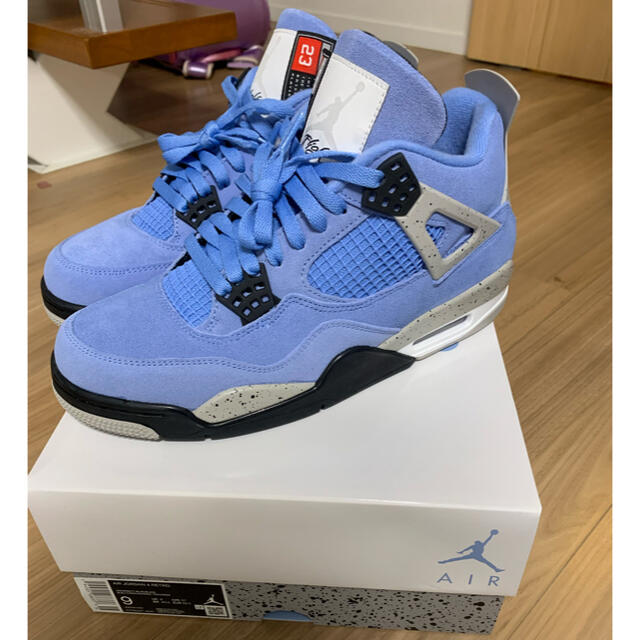 靴/シューズNIKE AIR JORDAN 4 UNIVERSITY BLUE ジョーダン4