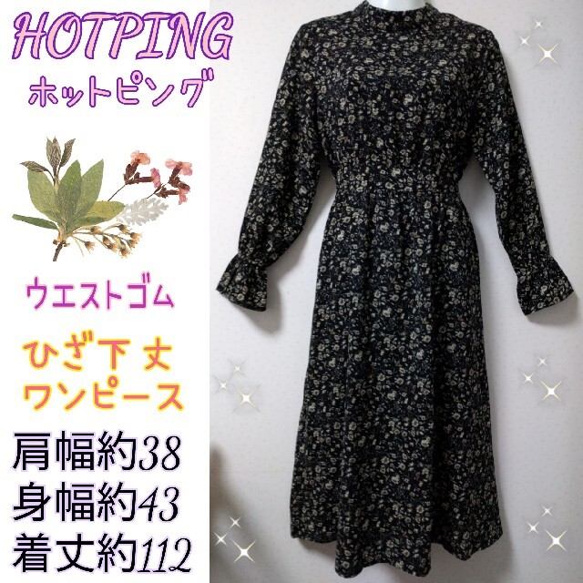 HOTPING(ホッピン)のホットピングの長袖ロングワンピース レディースのワンピース(ロングワンピース/マキシワンピース)の商品写真