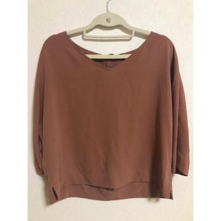 ユニクロ(UNIQLO)のユニクロ　UNIQLO トップス ピンク(カットソー(長袖/七分))