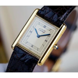 カルティエ(Cartier)の美品 カルティエ マスト タンク ゴールド ローマン LM Cartier(腕時計(アナログ))