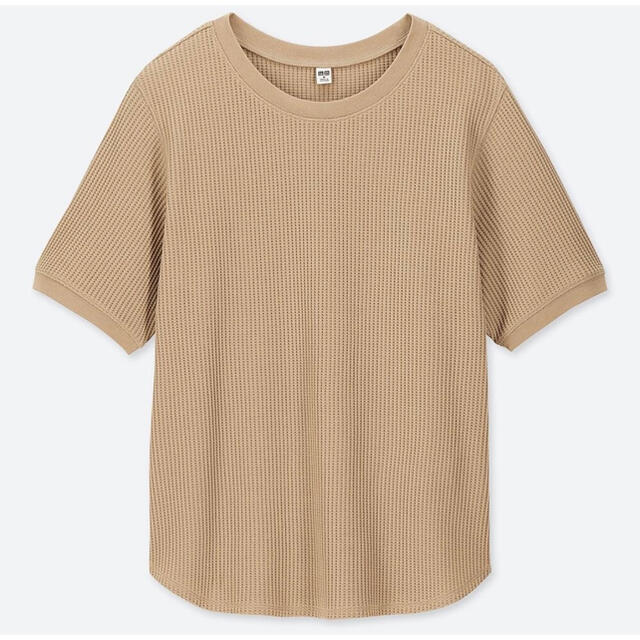 UNIQLO(ユニクロ)のユニクロ ワッフルクルーネックT ワッフルTシャツ レディースのトップス(カットソー(半袖/袖なし))の商品写真