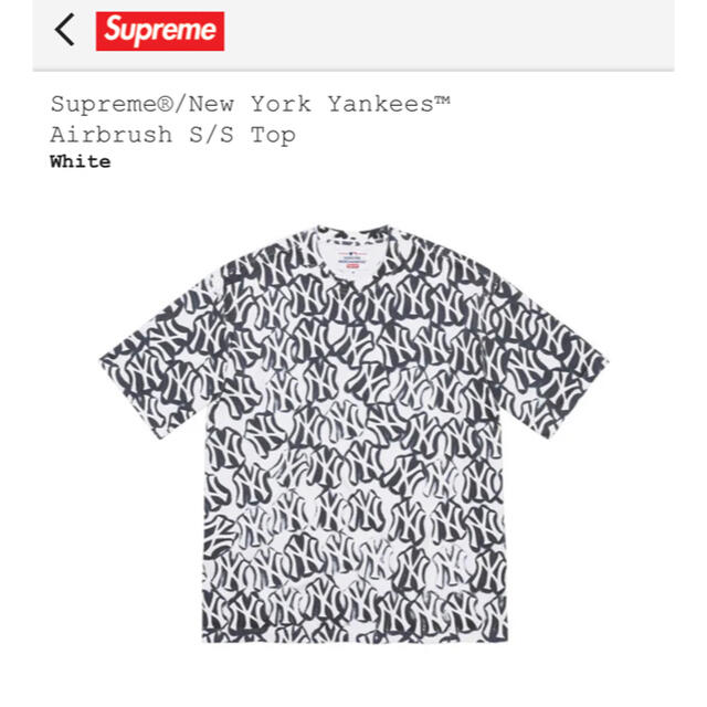 Supreme Yankees Airbrush ホワイト Tシャツ  MサイズwhiteSIZE