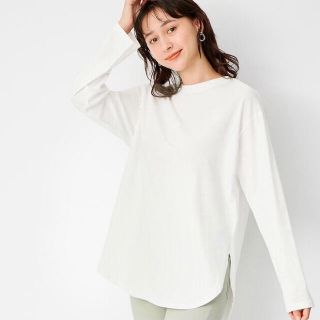 ジーユー(GU)のGU ラウンドヘムロングスリーブTシャツ(Tシャツ(長袖/七分))