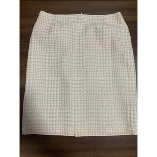 インディヴィ(INDIVI)のINDIVIインディヴィ日本製Aラインタイトスカート42(XL)定価26,400(ひざ丈スカート)