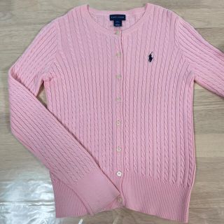 ラルフローレン(Ralph Lauren)のラルフローレン カーディガン　ピンク　L レディース　ニット　カーディガン　紺(カーディガン)