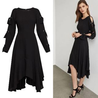 ビーシービージーマックスアズリア(BCBGMAXAZRIA)のBCBGMAXAZRIA / Sleeve-Tie Dress (ロングワンピース/マキシワンピース)