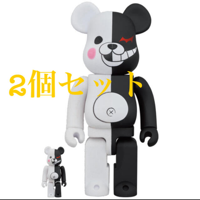 BE@RBRICK モノクマ ラバーコート＆フロッキー 100％ & 400％ベアブリック