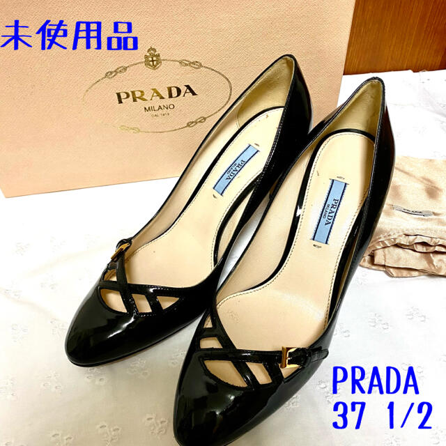 靴/シューズ【専用】PRADA プラダ エナメル パンプス ピンヒール ストラップ