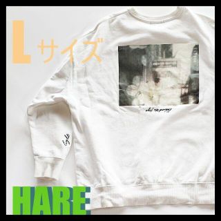 ハレ(HARE)のHARE/ハレ/白トレーナー/バックプリント(スウェット)